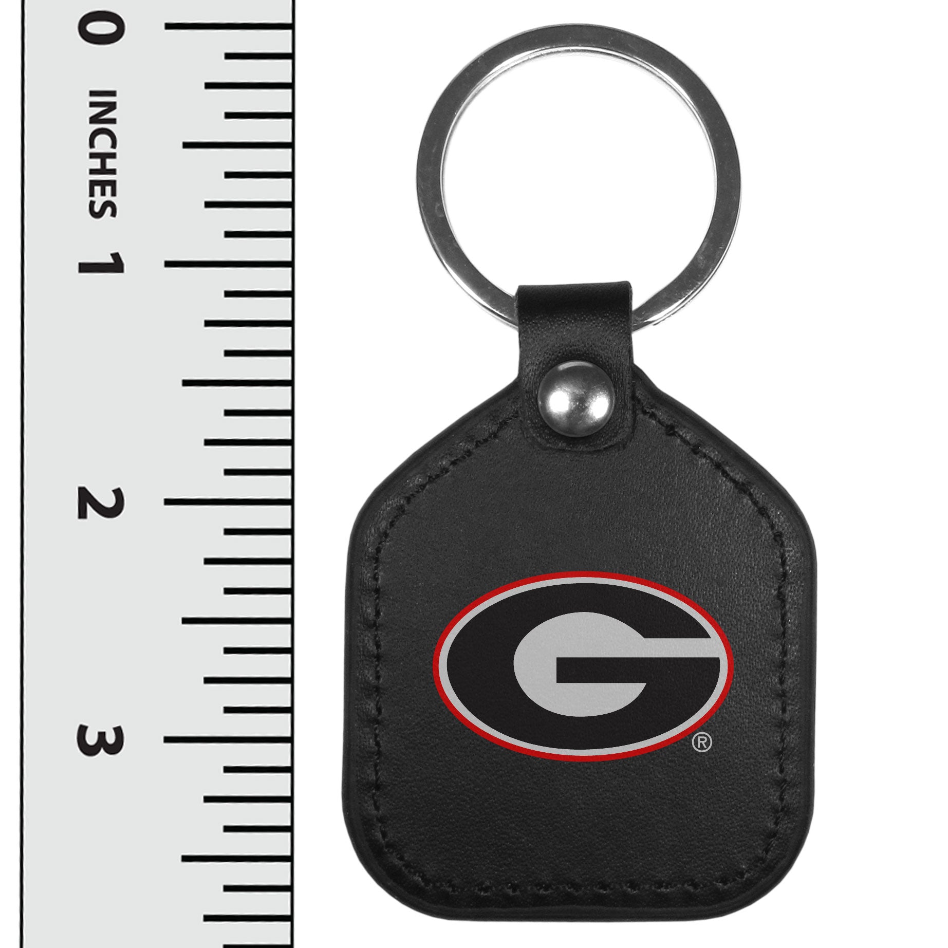 Georgia Bulldogs Leather Square Key Chains